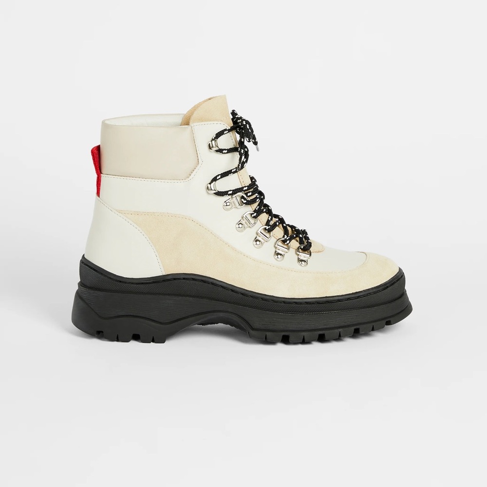 Ted Baker Allicia Women's Lace Up Hiker Boots - Cream and Black